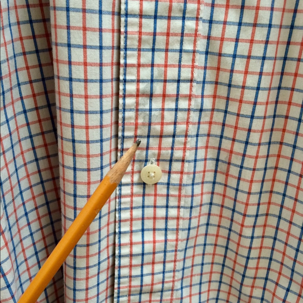 CHAPS Plaid Blue & Red Button Down Shirt! - Picture 5 of 5